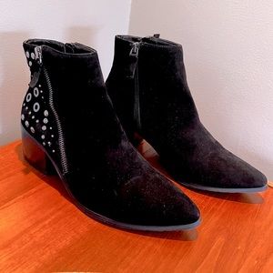 Tahari Black Suede Booties